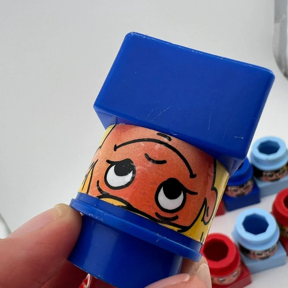 Vintage LEGO DUPLO Faces Character Toy Bricks Lot‎ of 18 Building Blocks 2000